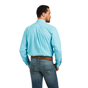 Ariat Men's Blue & White Blended Western Shirt