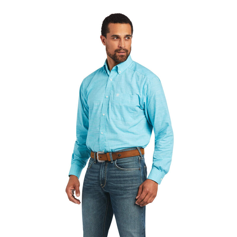 Ariat Men's Blue & White Blended Western Shirt