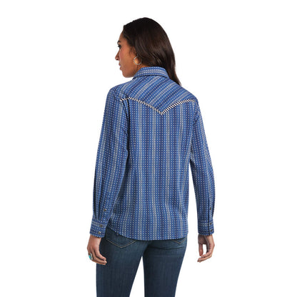 Ariat Women's REAL Darling Chambray Dobby Blue Shirt