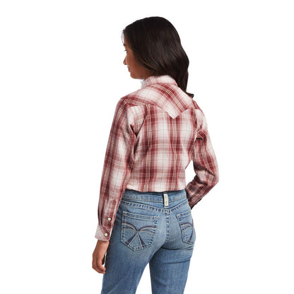 Ariat Girl's REAL Russett Plaid Western Shirt