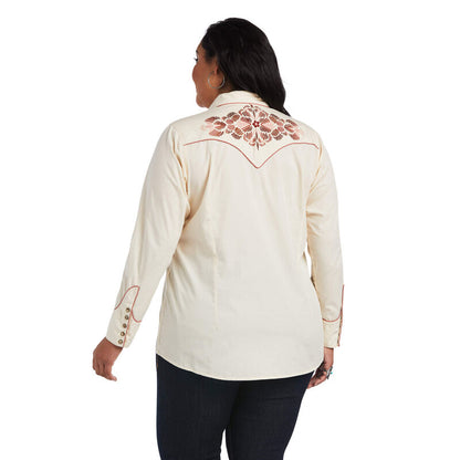 Ariat Women's REAL Georgia White Swan Western Shirt