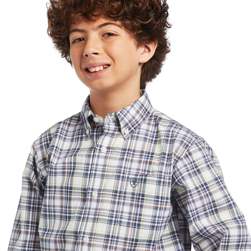 Ariat Boy's Pro Series Multi Color Plaid Brady Western Shirt