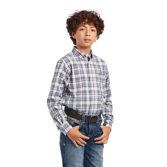 Ariat Boy's Pro Series Multi Color Plaid Brady Western Shirt