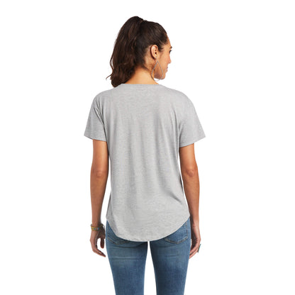 Ariat Women's Gray Bandana Logo Heather T-Shirt