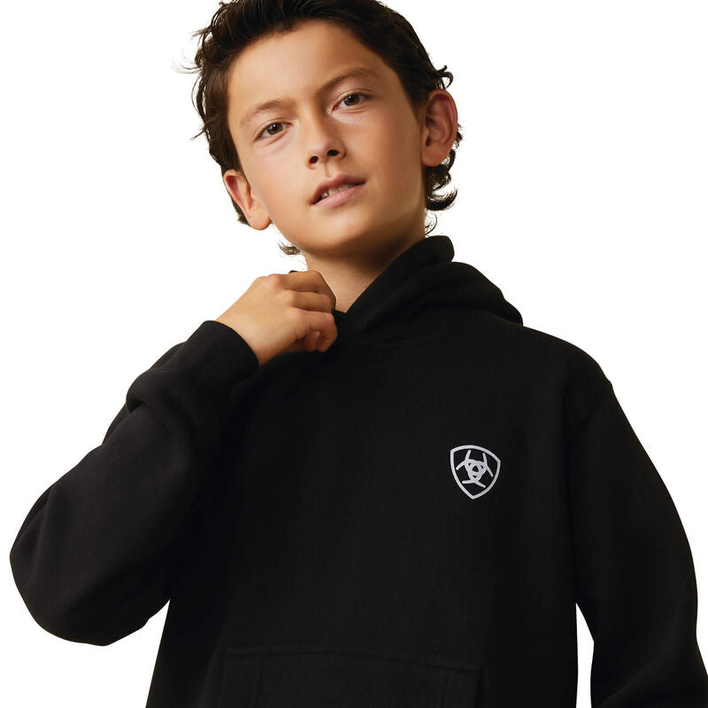 Ariat Boy's Americana Black Hoodie