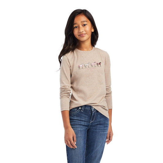 Ariat Girl's Banyan Bark Heather Horse T-Shirt