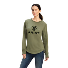 Load image into Gallery viewer, Ariat Women&#39;s Four Leaf Clover Benica Logo Sweatshirt
