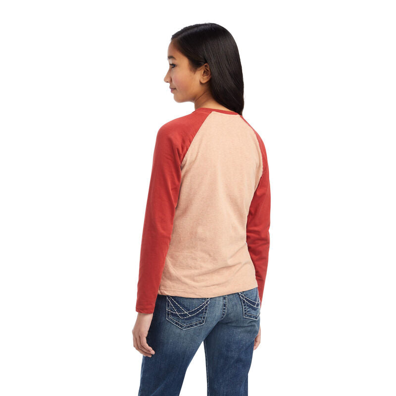 Ariat Girl's REAL Coral/Peach Arrow T-Shirt