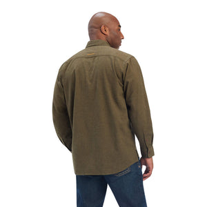 Ariat Men's Wren Green Rebar Durastretch Flannel Workshirt