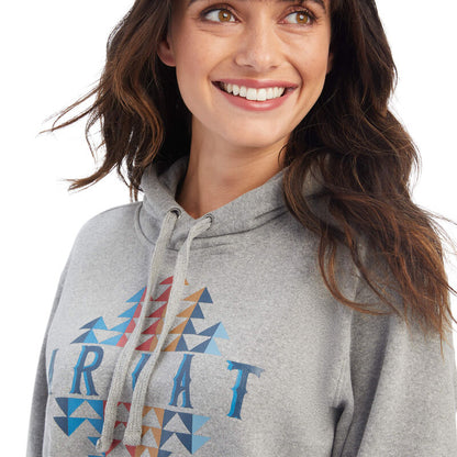 Ariat Women's REAL Gray Arrow Print Hoodie