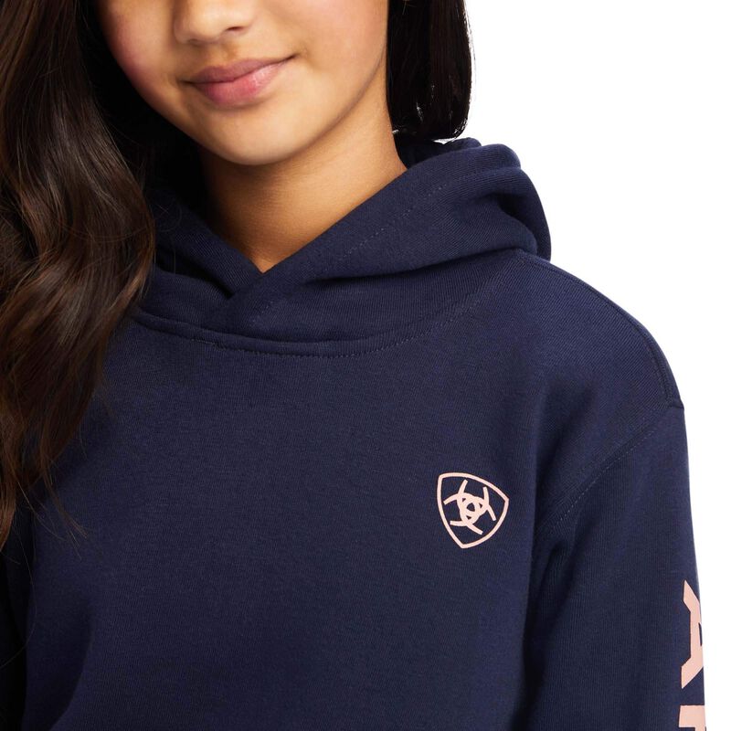 Ariat Girls REAL Arm Logo Navy Hoodie