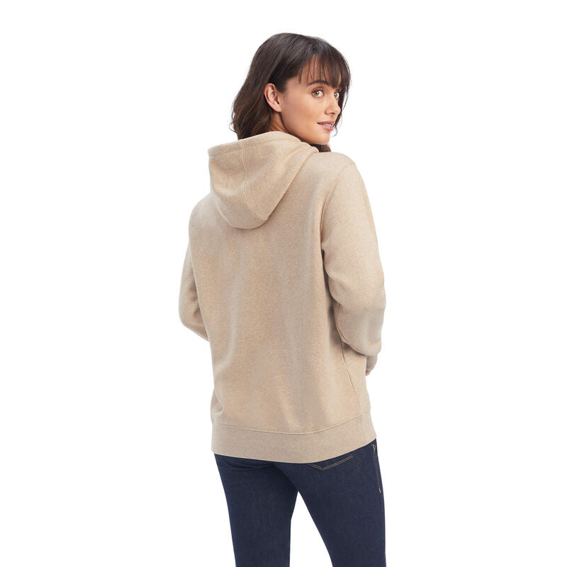 Ariat Women's REAL Shield Dark Oatmeal Heather Hoodie