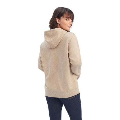 Ariat Women's REAL Shield Dark Oatmeal Heather Hoodie