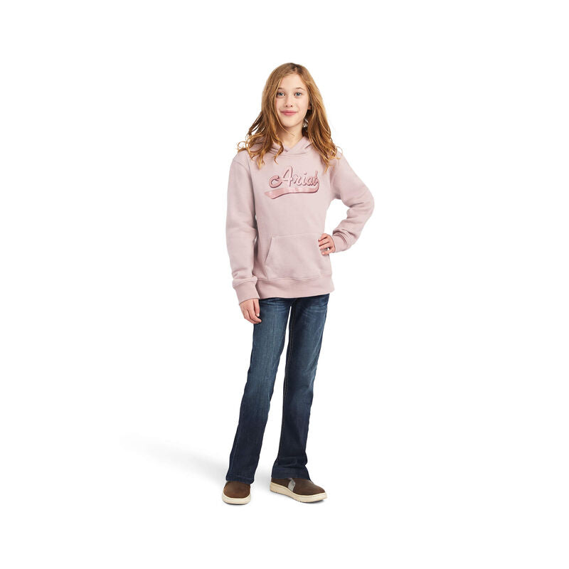 Ariat Girl's REAL Glitter Rose Heather Hoodie