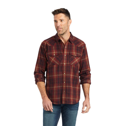 Ariat Men's Retro Rubaiyat Red Plaid Hiller Western Shirt