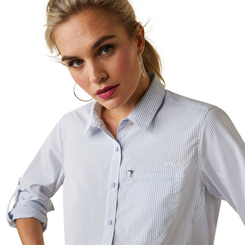 Ariat Women's VentTEK Blue Stripe Western Shirt