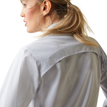 Load image into Gallery viewer, Ariat Women&#39;s VentTEK Blue Stripe Western Shirt
