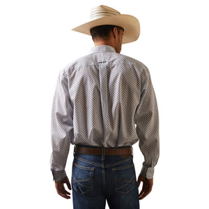 Ariat Men's White With Navy Asher Western Shirt