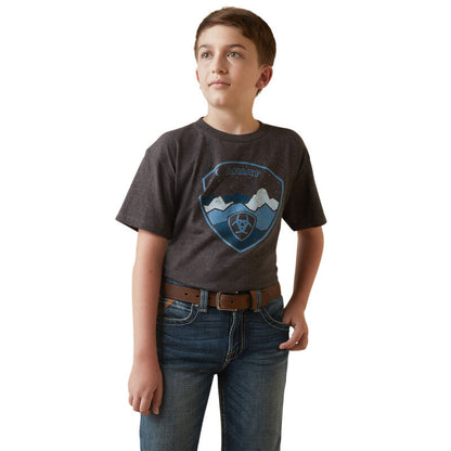 Ariat Boy's Logoscape Charcoal Heather T-Shirt