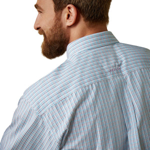 Ariat Men's Blue Pinstripe Emerson Fitted Western Shirt