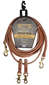Professional's Choice Draw Cord Reins - Round Leather