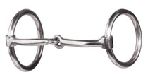 Load image into Gallery viewer, Smooth, two-piece snaffle has a slight curve to the bars allowing the bit to rest comfortably across your horse’s entire mouth. This mouthpiece is considered to be mild.
