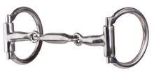 Load image into Gallery viewer, The mouthpiece is made of ½” sweet iron and has three equal breaks. This allows for tongue relief, while intensifying the pressure on the outside of the bars.
