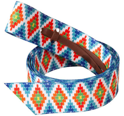 Clearance Mustang Fashion Prints 6' Nylon Tie Strap Latigo
