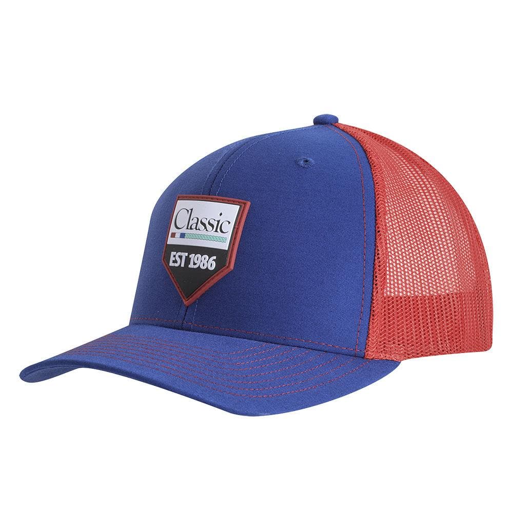 Classic Rope Rubber Logo Cap - Royal/Red
