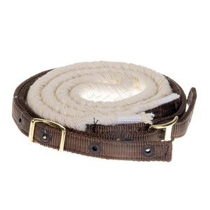 Jerry Beagley Cotton Roping Reins with Brown Nylon Ends