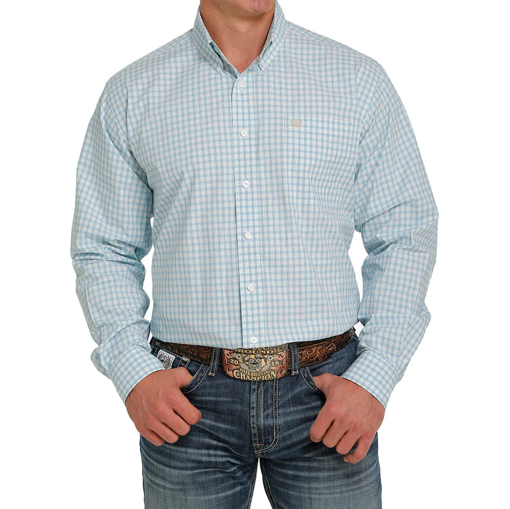 Cinch Men's Blue Plaid Western Shirt