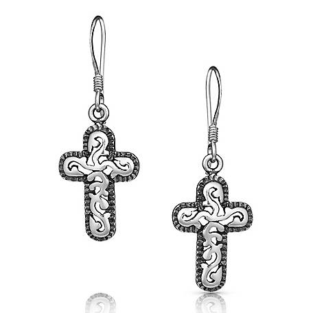 Montana Silversmith Wrapped Filigree Cross Earrings