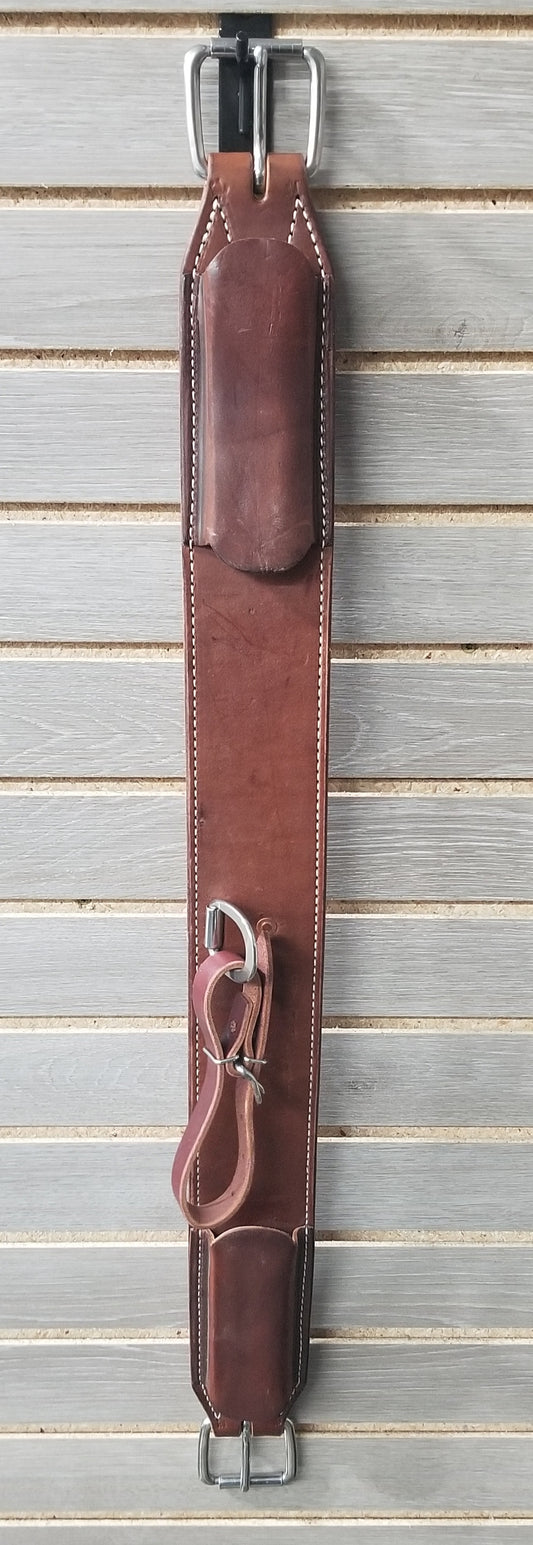 Leather Back Flank Cinch - Straight 3" - 2 ply