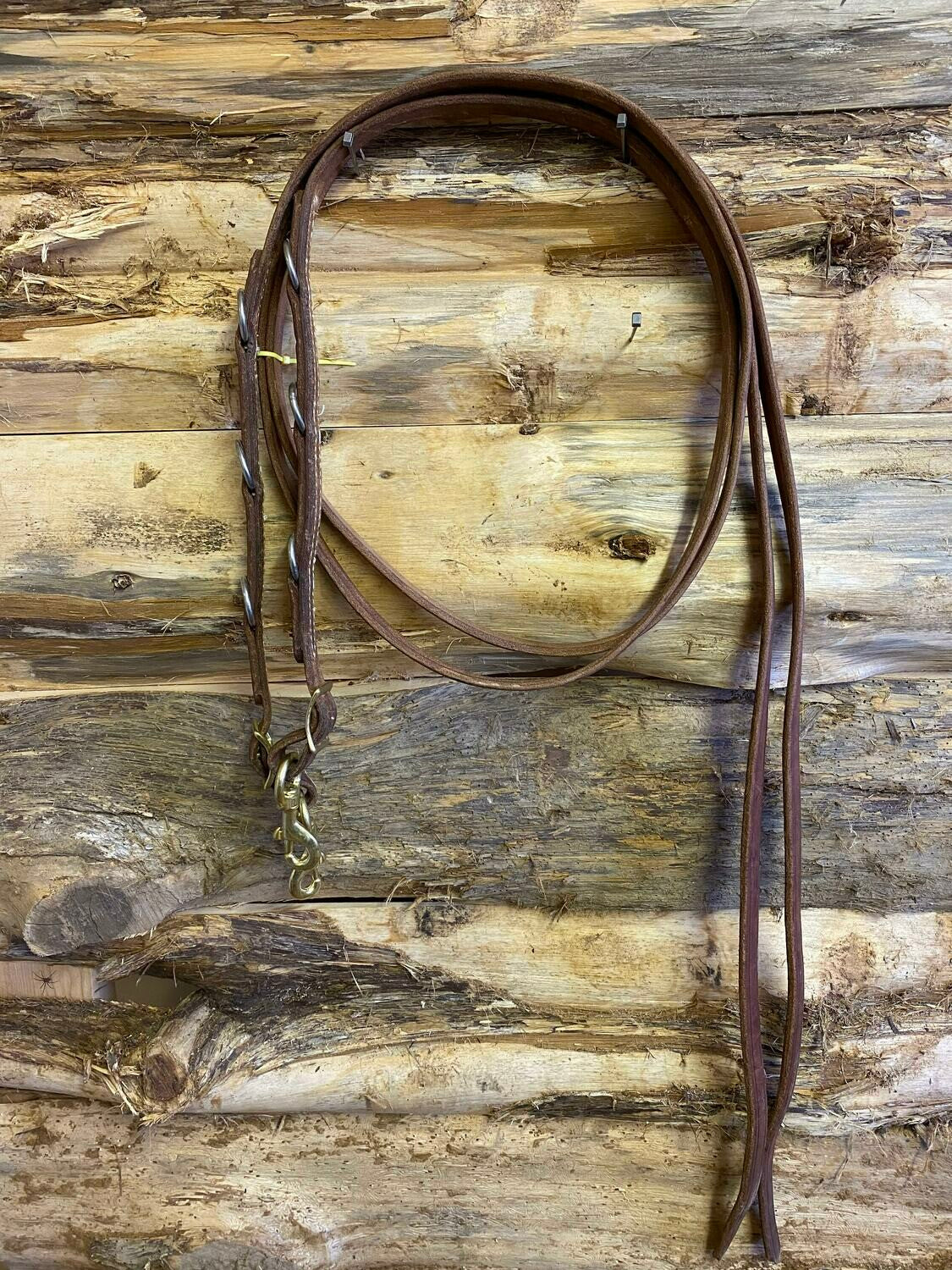 L&W Flat Sewn Split Martingale Leather Reins