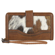 Load image into Gallery viewer, Catchfly White with Brown Specks Hair Hide Wallet
