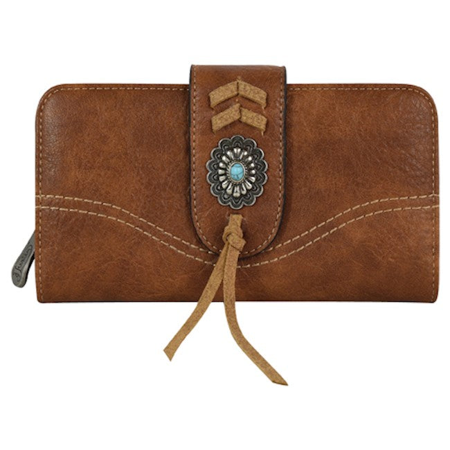 Justin Brown With Laced Trim Wallet