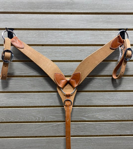 Performance Pony Breastcollar - Simple Roughout Leather
