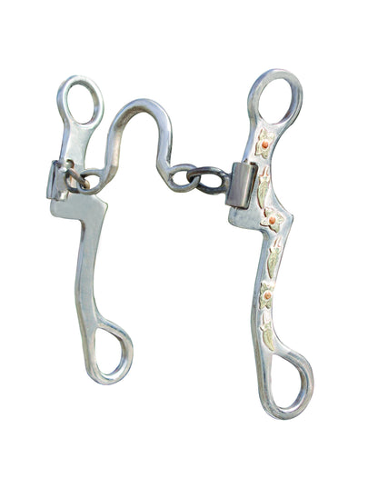 This mouthpiece will provide the horse with some tongue relief and the chain is light on the bars. It effectively lifts the head and shoulders while the port encourages collection. The chain allows for independent rein action. Port: 2"