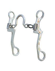 This mouthpiece will provide the horse with some tongue relief and the chain is light on the bars. It effectively lifts the head and shoulders while the port encourages collection. The chain allows for independent rein action. Port: 2"