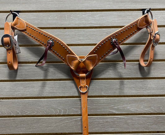 Performance Pony Breastcollar - Dot Border & Bloodknots