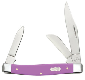 Case Lilac Synthetic Smooth Medium Stockman Knife