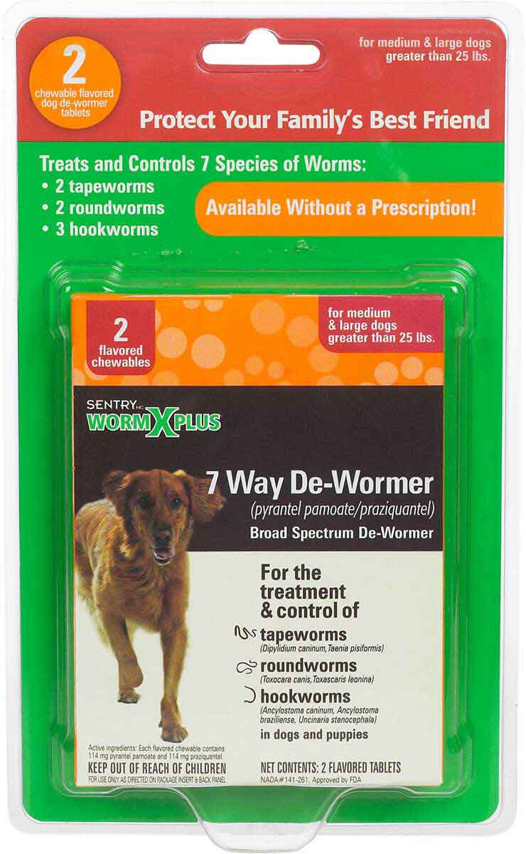Sentry Worm X Plus 7 Way Dewormer Chewables for Dogs Leanin' Pole Arena