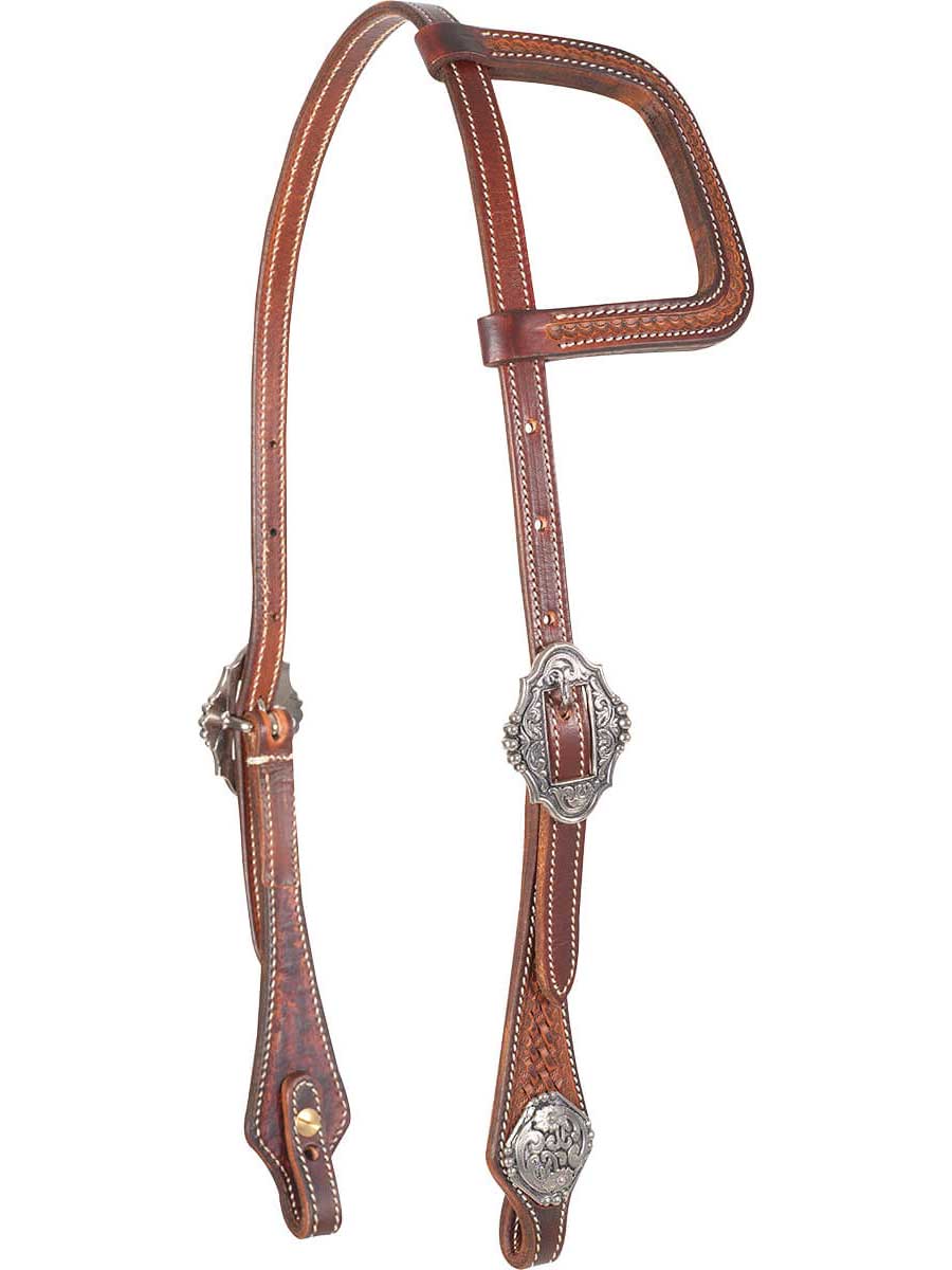 Martin Roughout Headstall with Rope Border