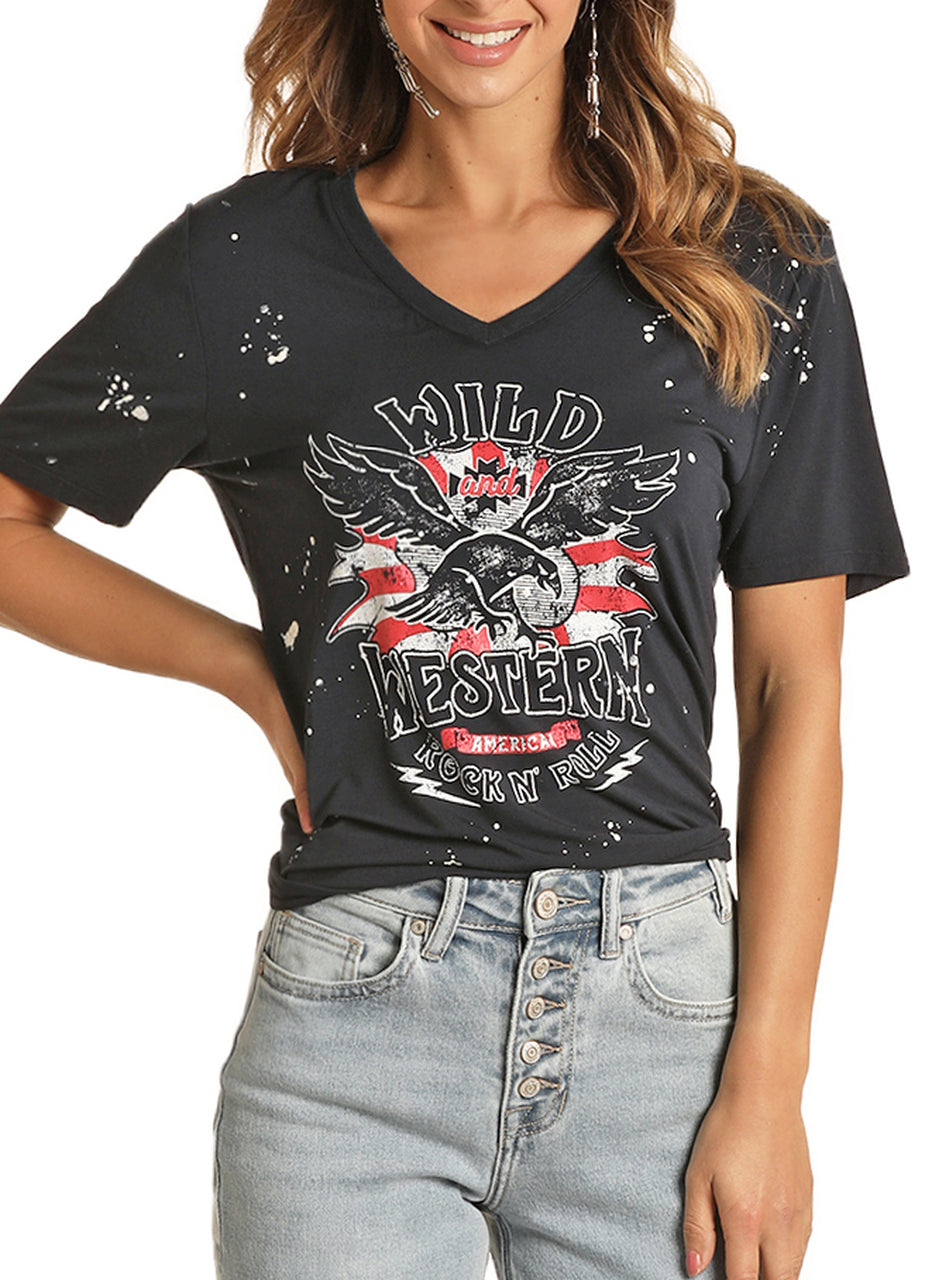 Rock & Roll Women's Wild & Western Graphic T-Shirt