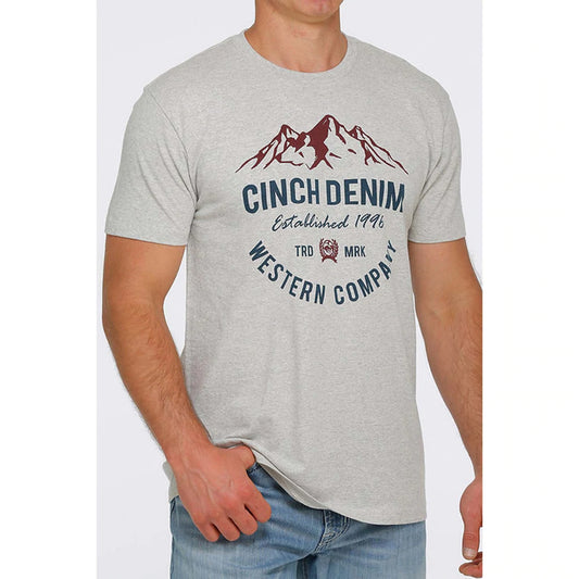 Cinch Men's Light Heather Gray Est. 1996 T-Shirt