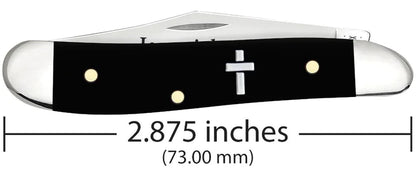 Case Jeremiah 29:11 Embellished Smooth Black Synthetic Peanut Knife