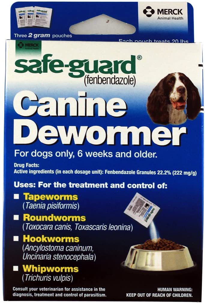 Safe-Guard Canine Dewormer (Fenbendazole) Dogs Only 6 Weeks & Older - 2 gram )