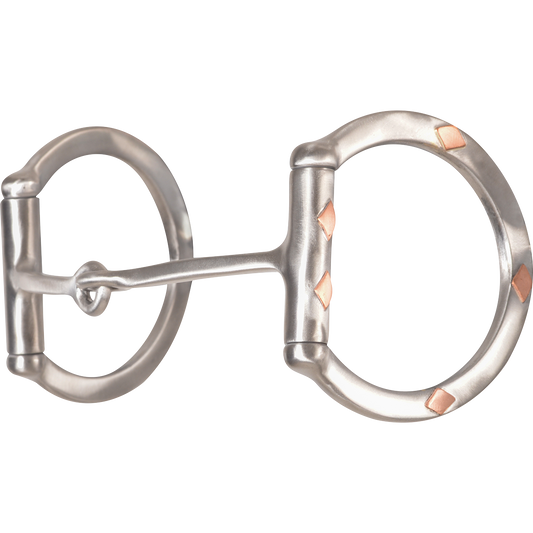 Sherry Cervi Barrel Bit Diamond II D-Ring Snaffle - Stainless Steel