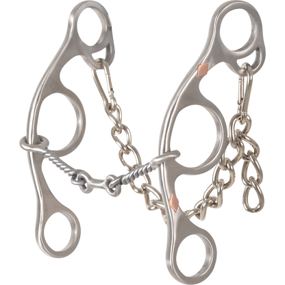 Sherry Cervi Barrel Bit Diamond II Gag Short Shank - Stainless Steel