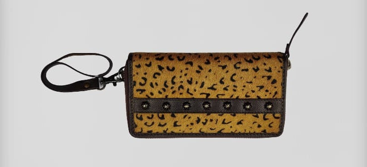 Rafter T - Leopard Hair On Hide Large Wallet